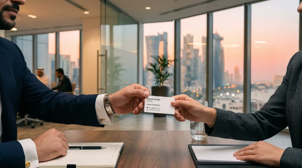business cards importance in qatar