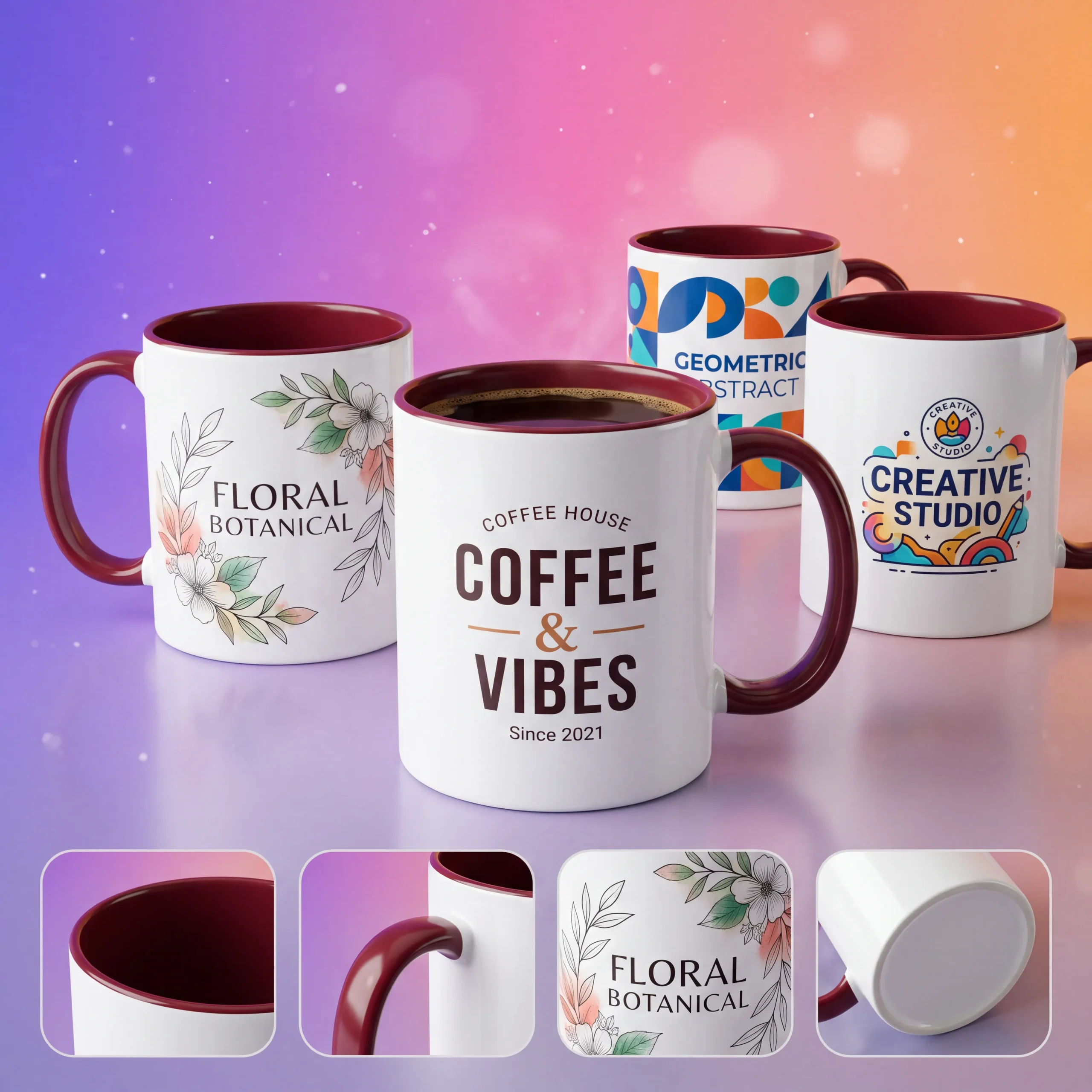 custom maroon mugs in qatar