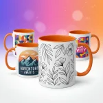 custom two tone orange mugs in qatar