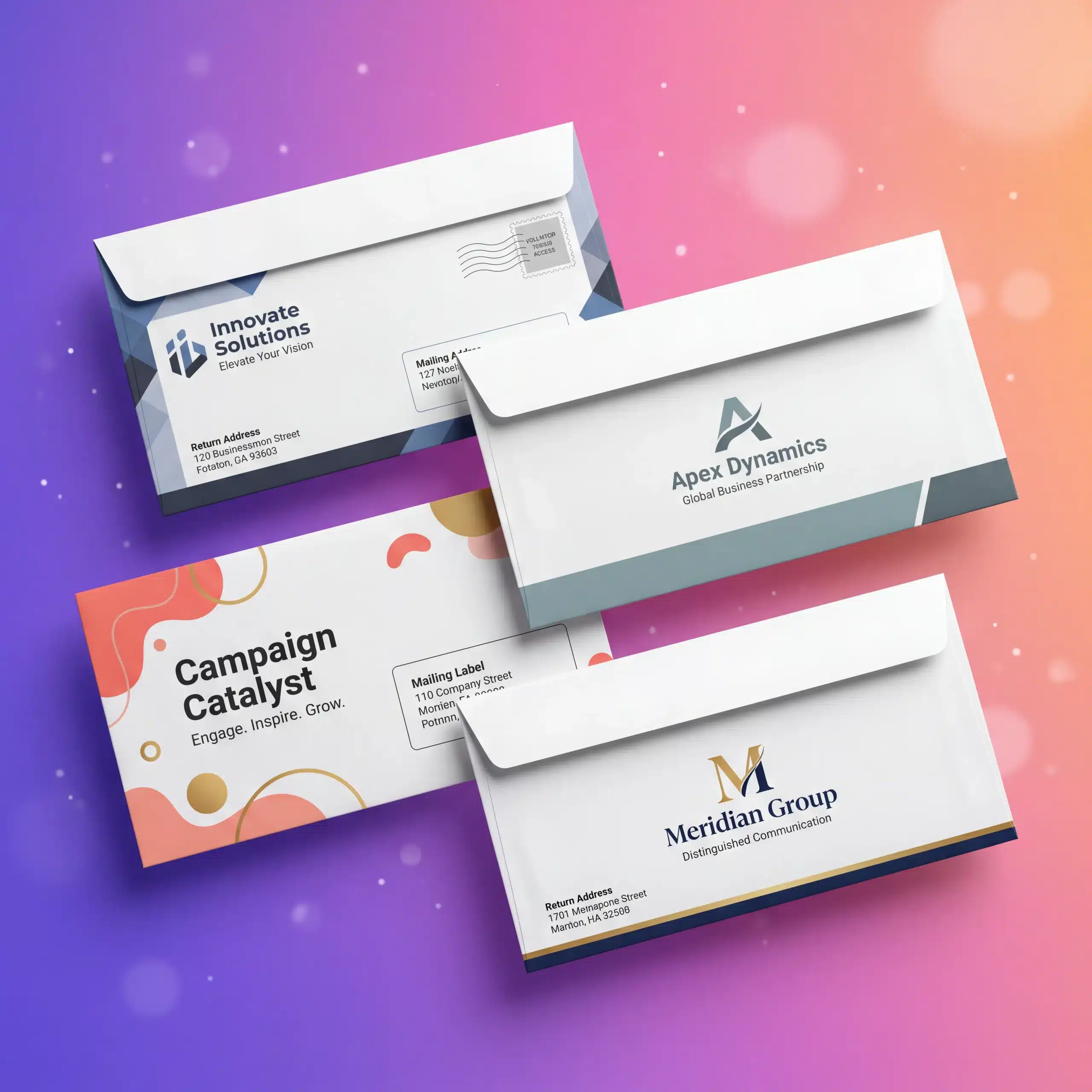 envelopes for letters, invoices and invitations